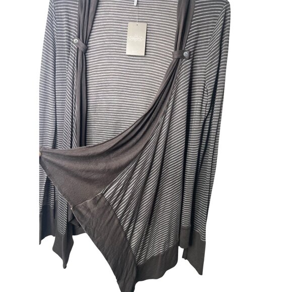 Anthropologie Splendid Womens Striped Flyaway Open Front Cardigan X-Large - Picture 10 of 12